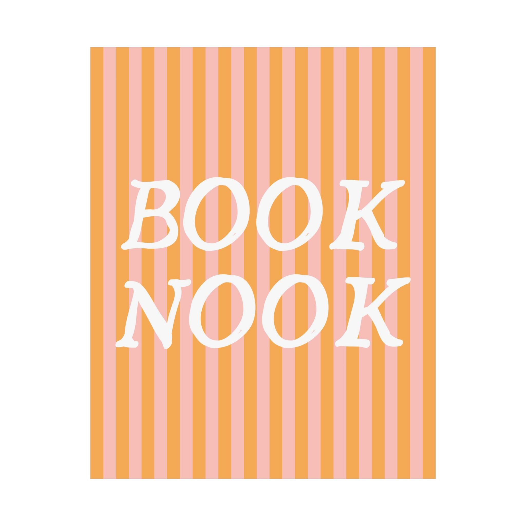 Book Nook Stripped Poster