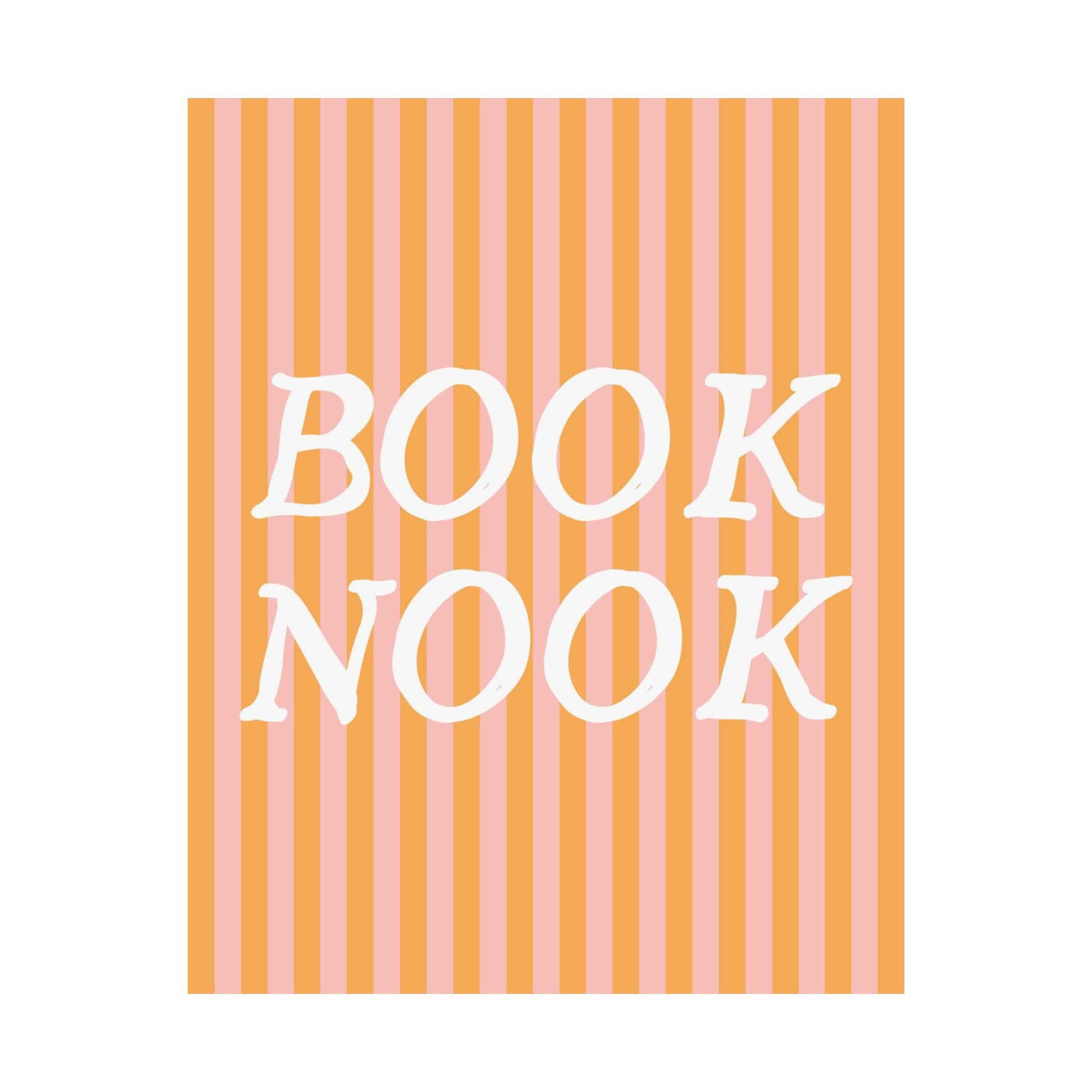 Book Nook Stripped Poster