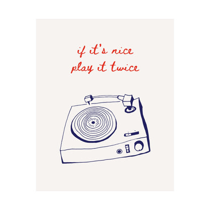 If It's Nice Play It Twice Poster
