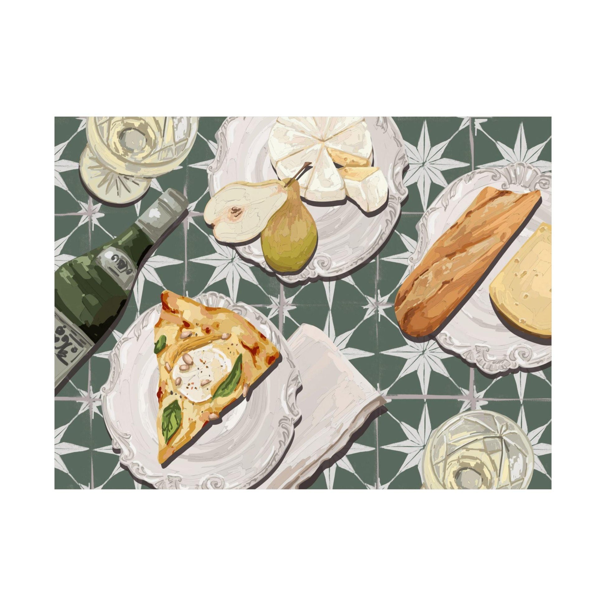 Dinner Date Green Poster