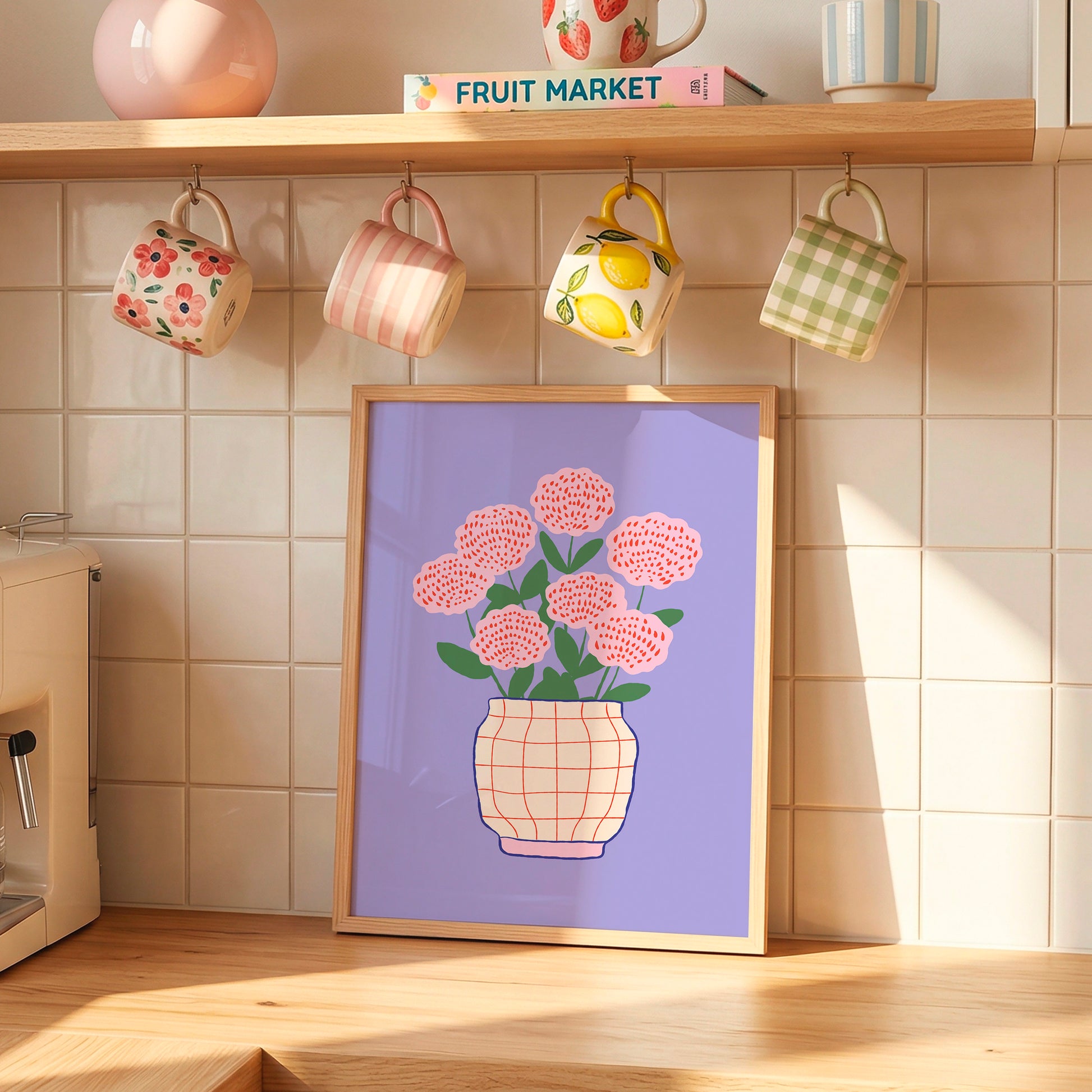 Hydrangeas Vase Poster