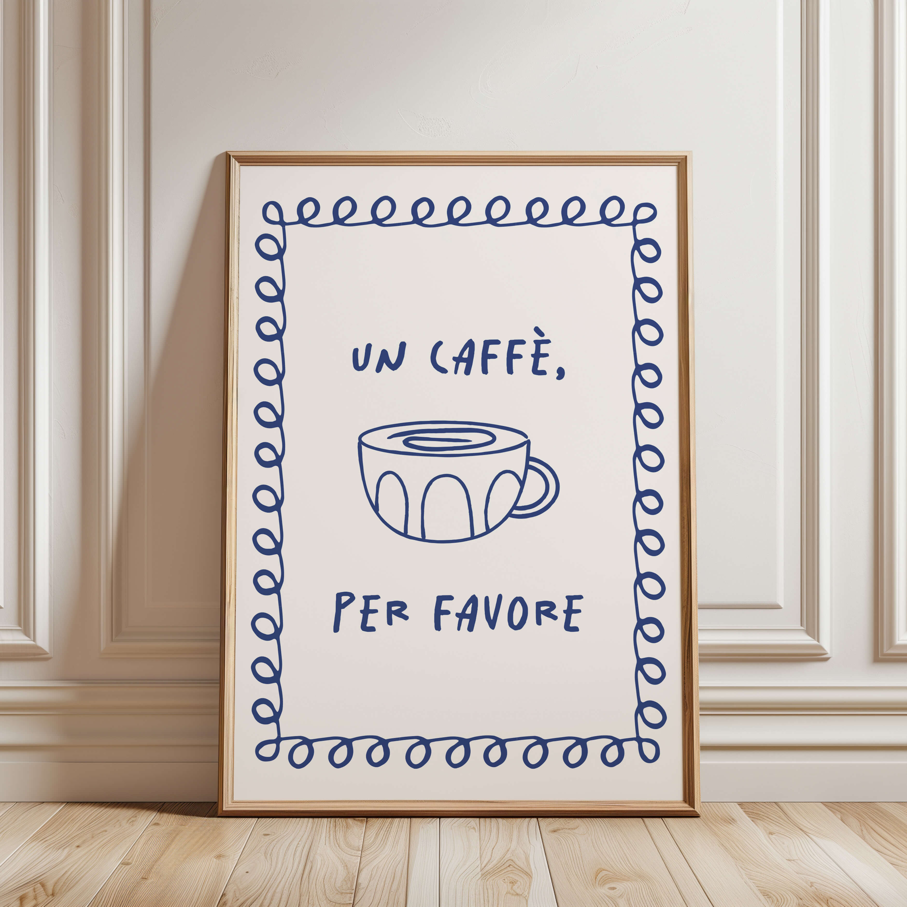 Un Cafe Per Favore Kitchen Poster