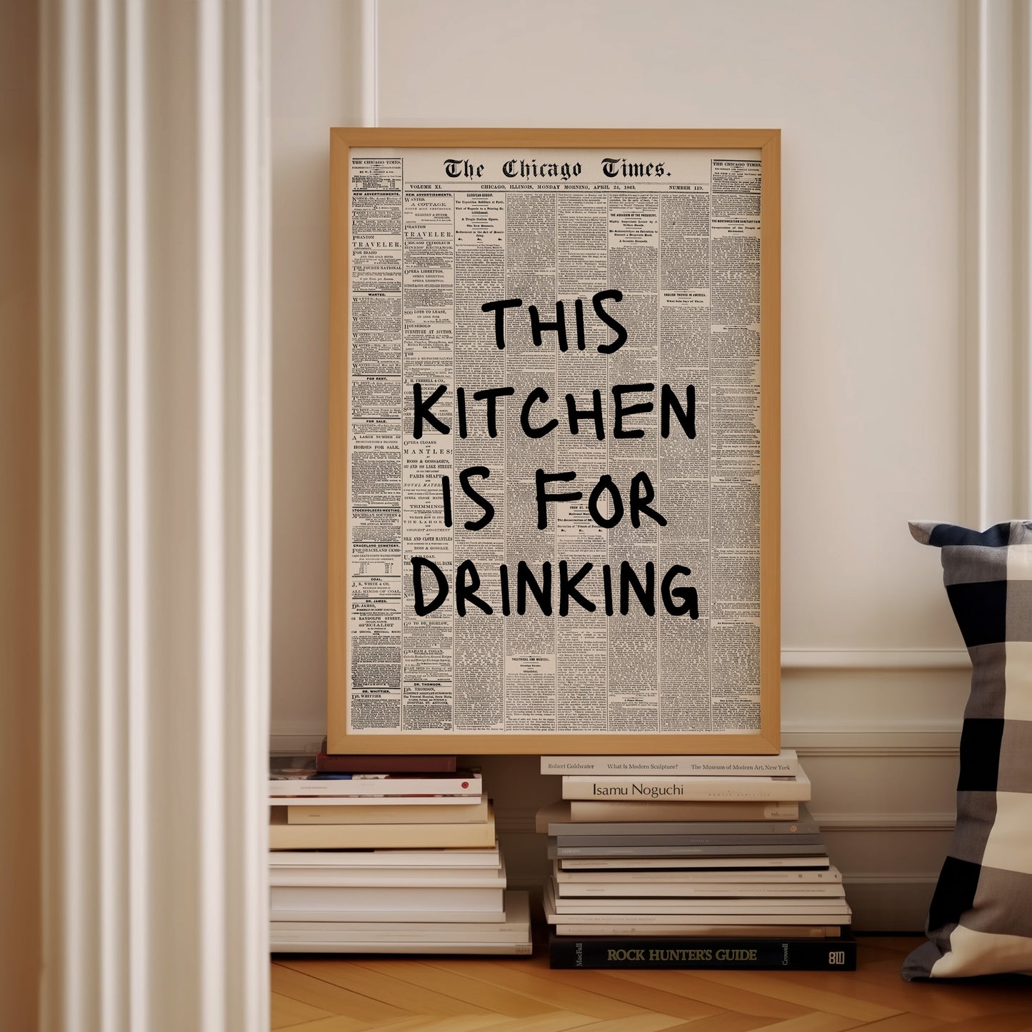 This Kitchen is For Drinking Newspaper Poster