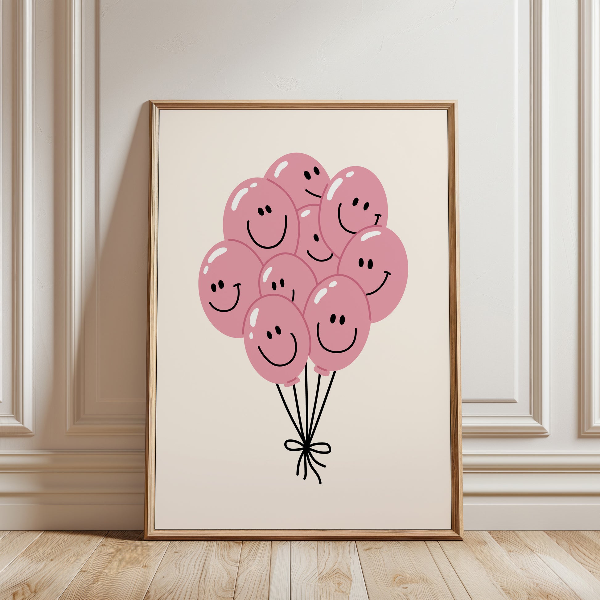 Happy Balloon Pink Poster