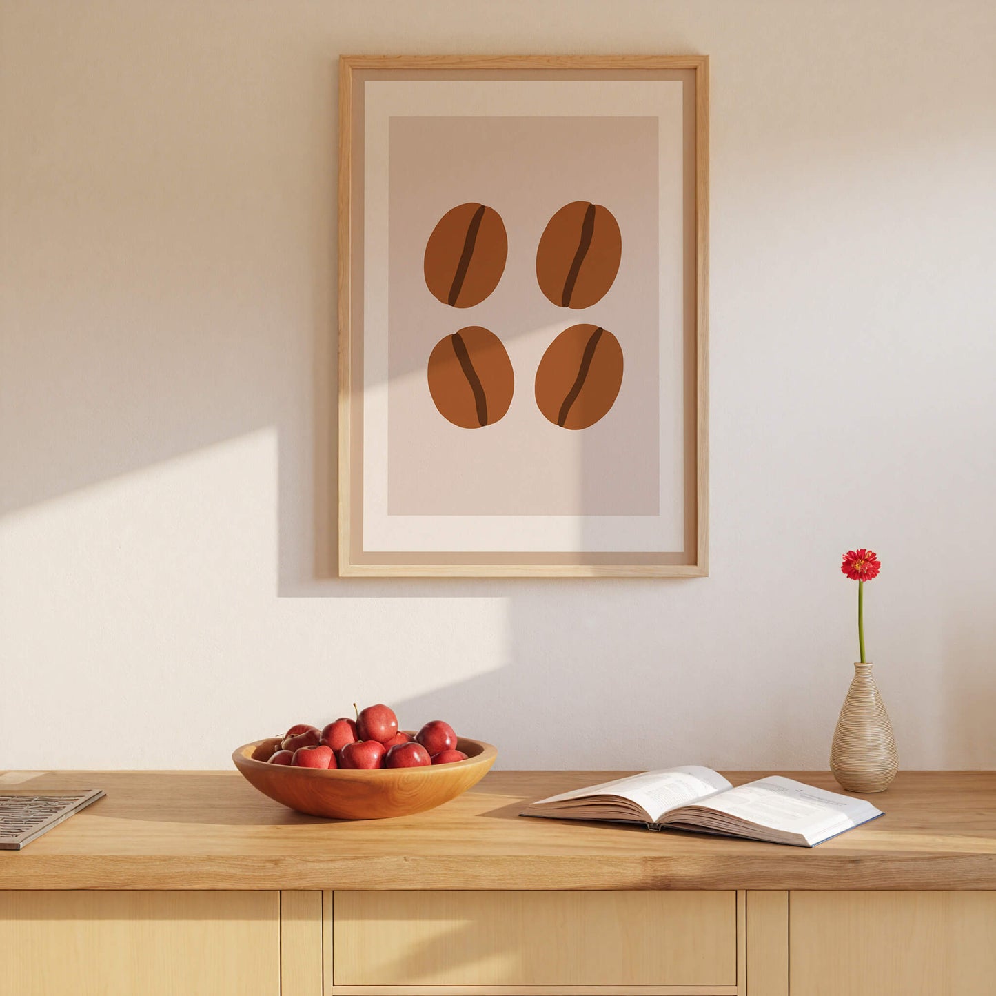 Minimalist Coffee Beans Poster