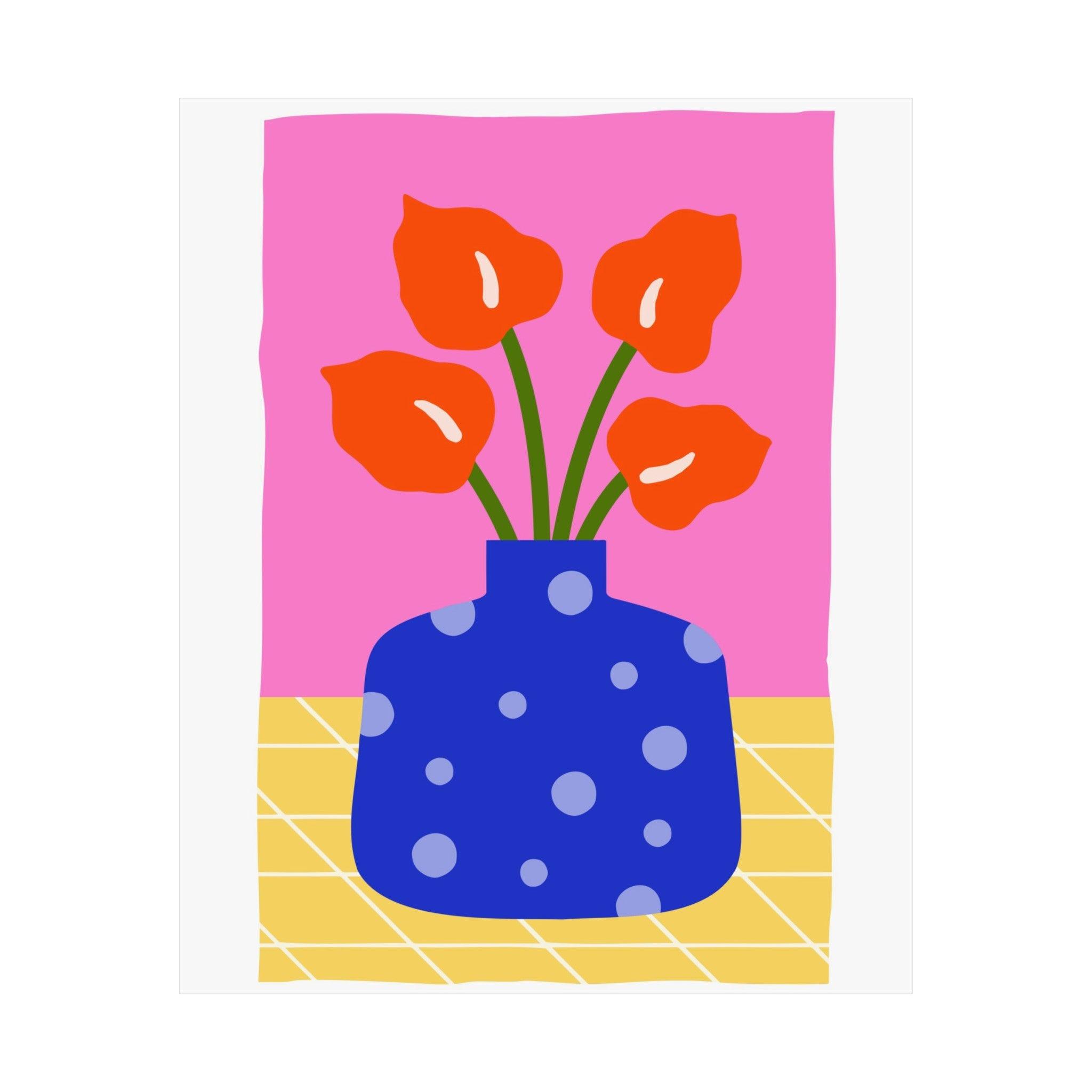 Colorful Funky Flower Poster