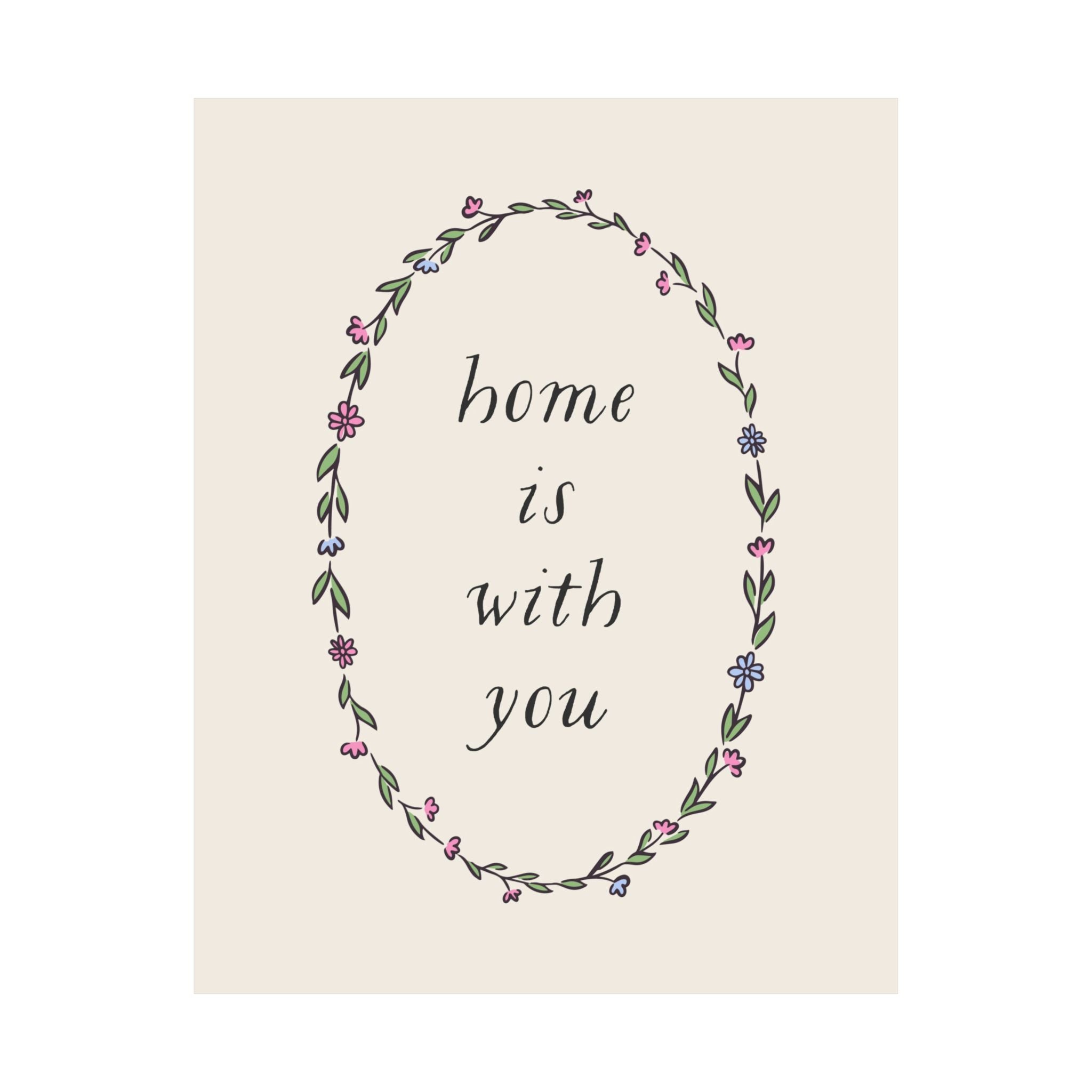Home is With You Nursery Poster