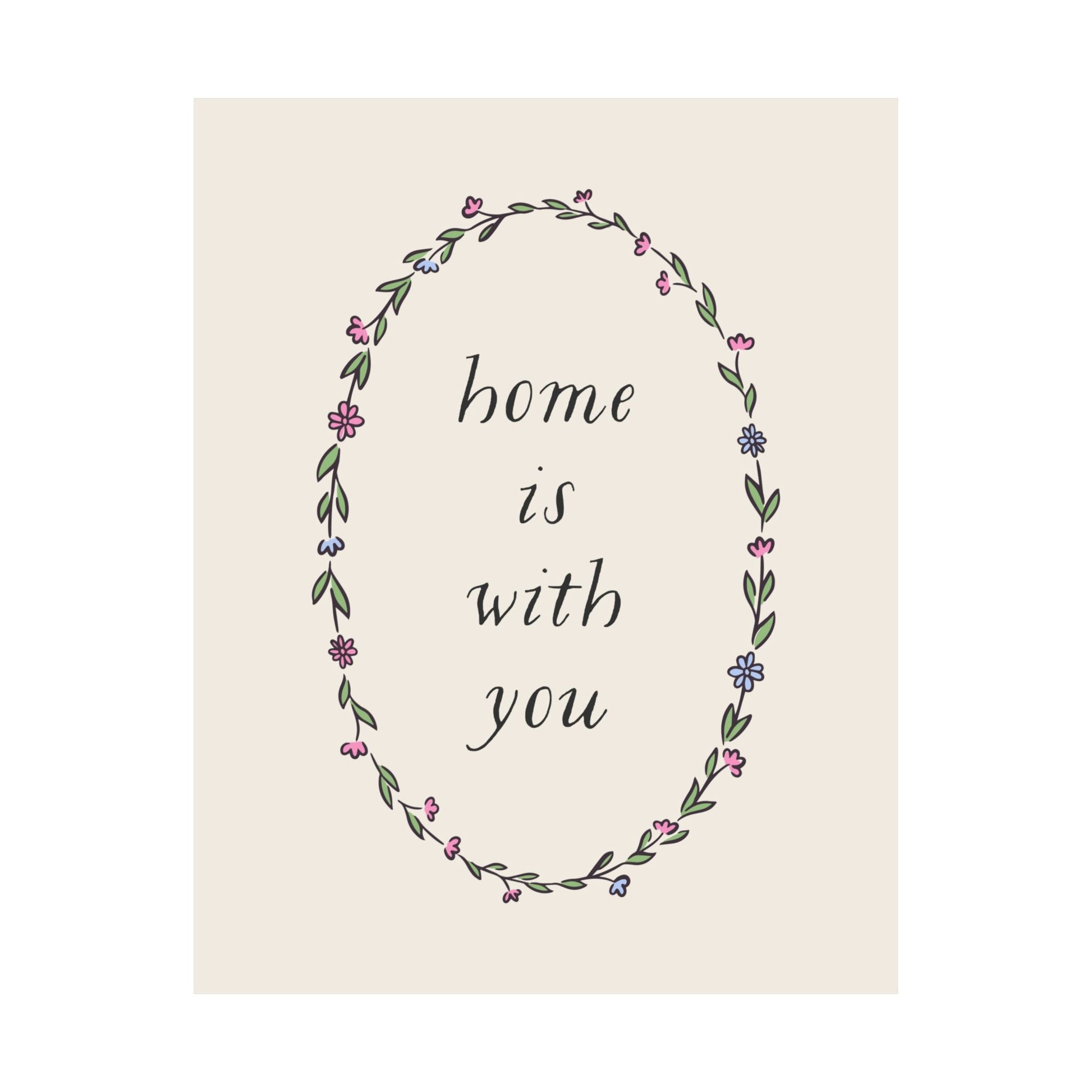 Home is With You Nursery Poster