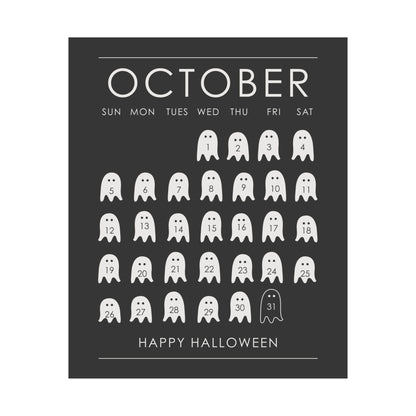 Halloween Ghost Calendar Poster