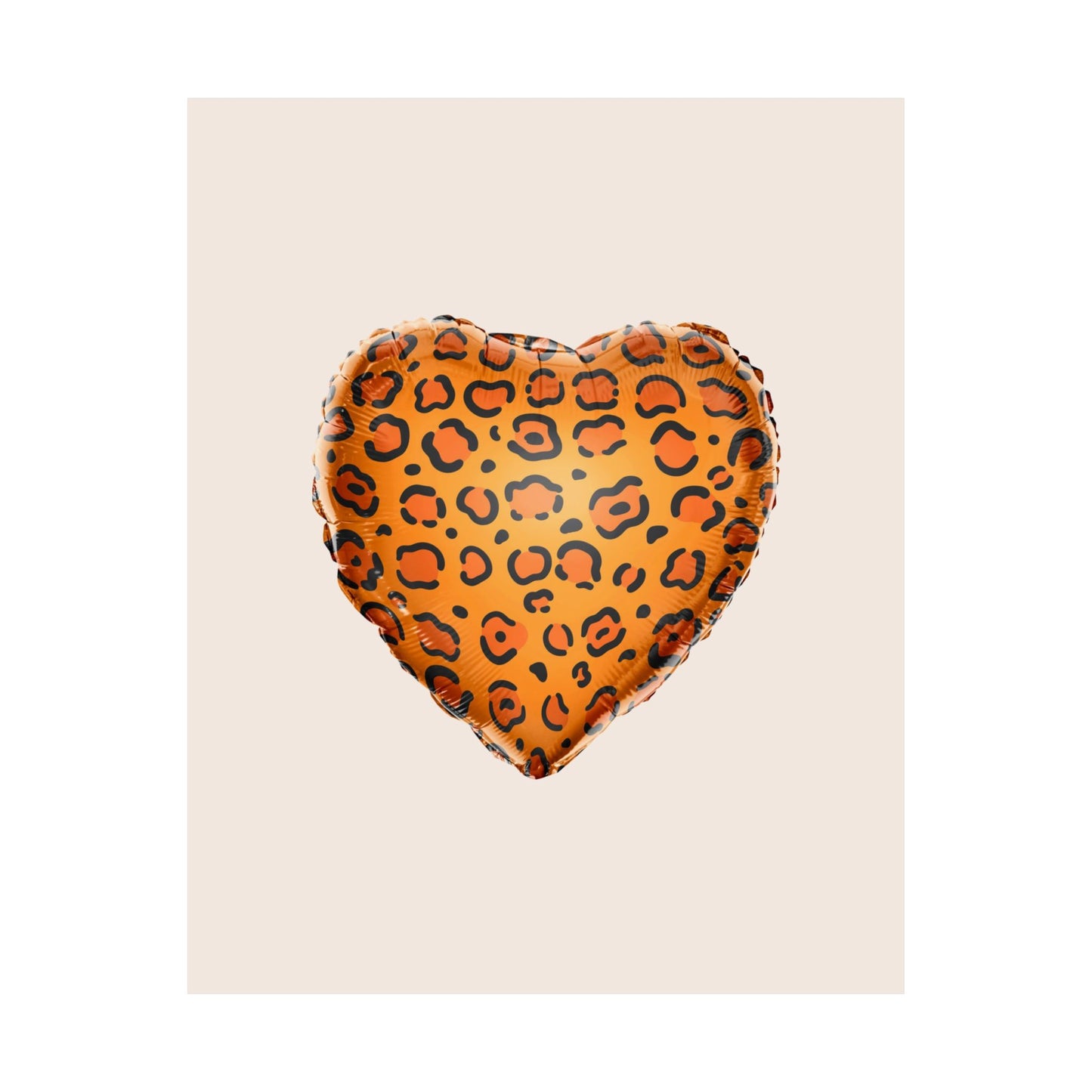 Leopard Heart Balloon Poster