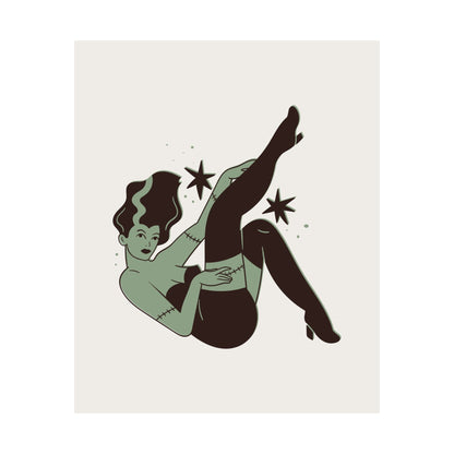 Retro Monster Pin-Up Poster