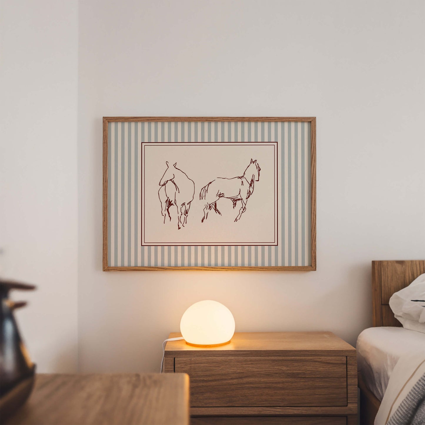 Horse Sketch Horizontal Poster