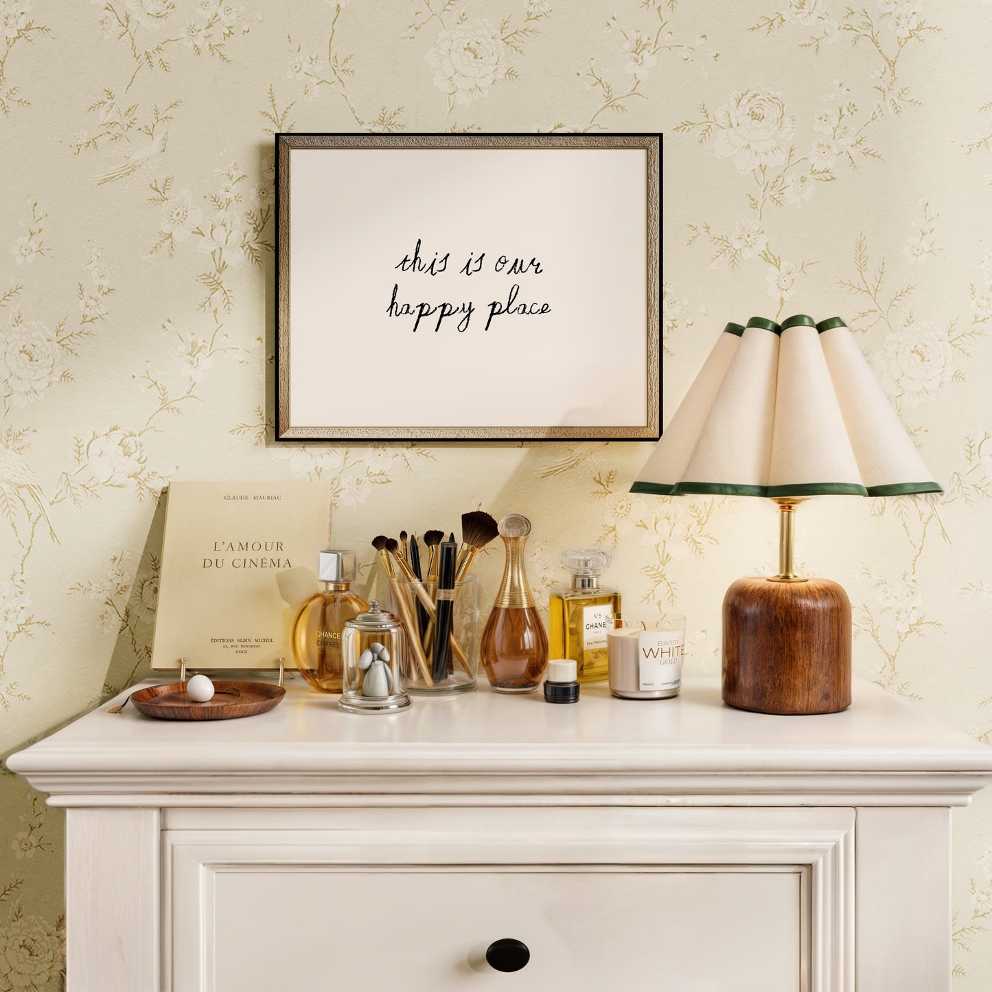 This Is Our Happy Place Minimalist Quote Poster