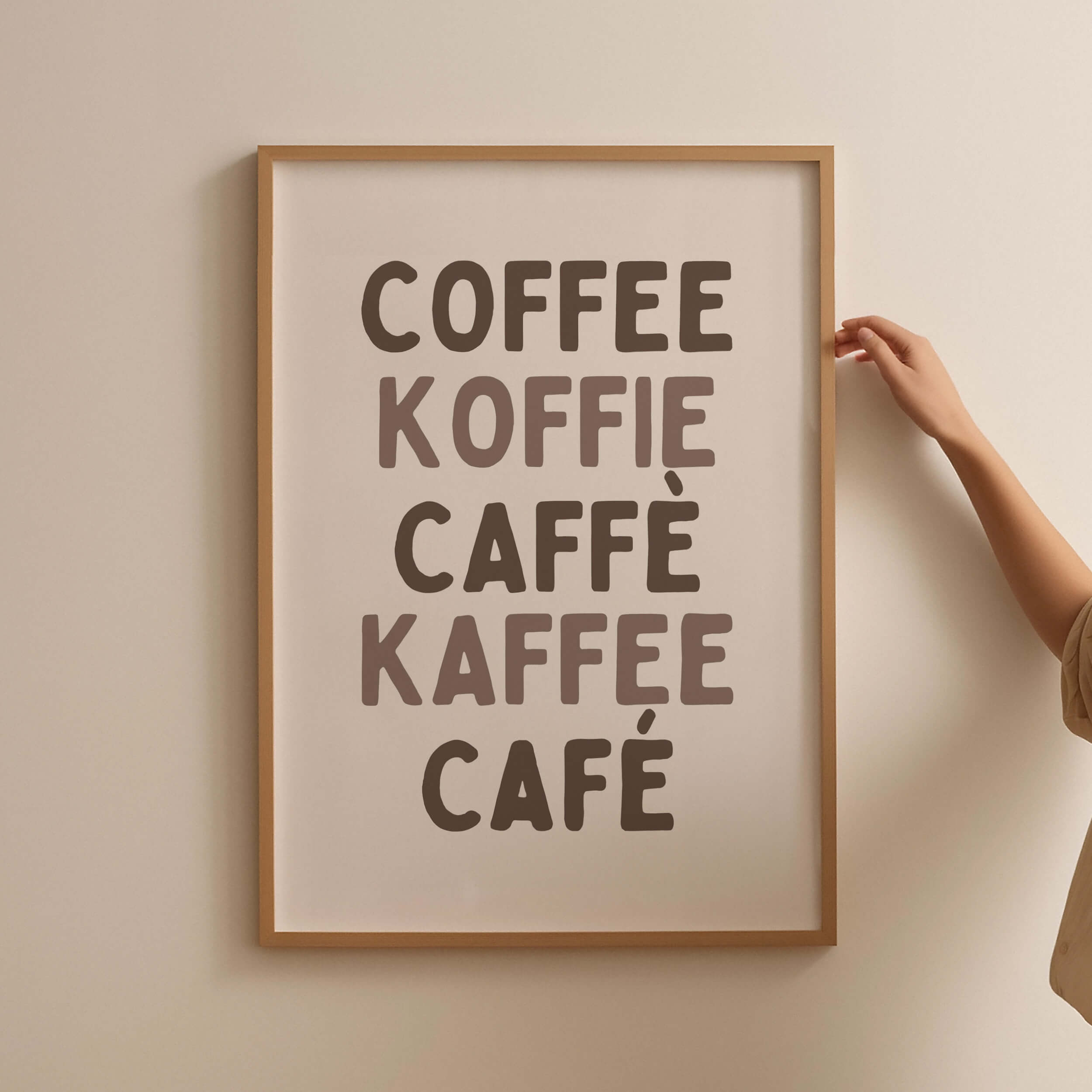 Coffee Words Kitchen  Poster