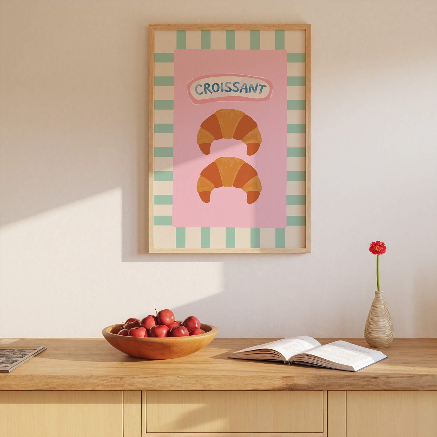 Croissants Pastel Poster