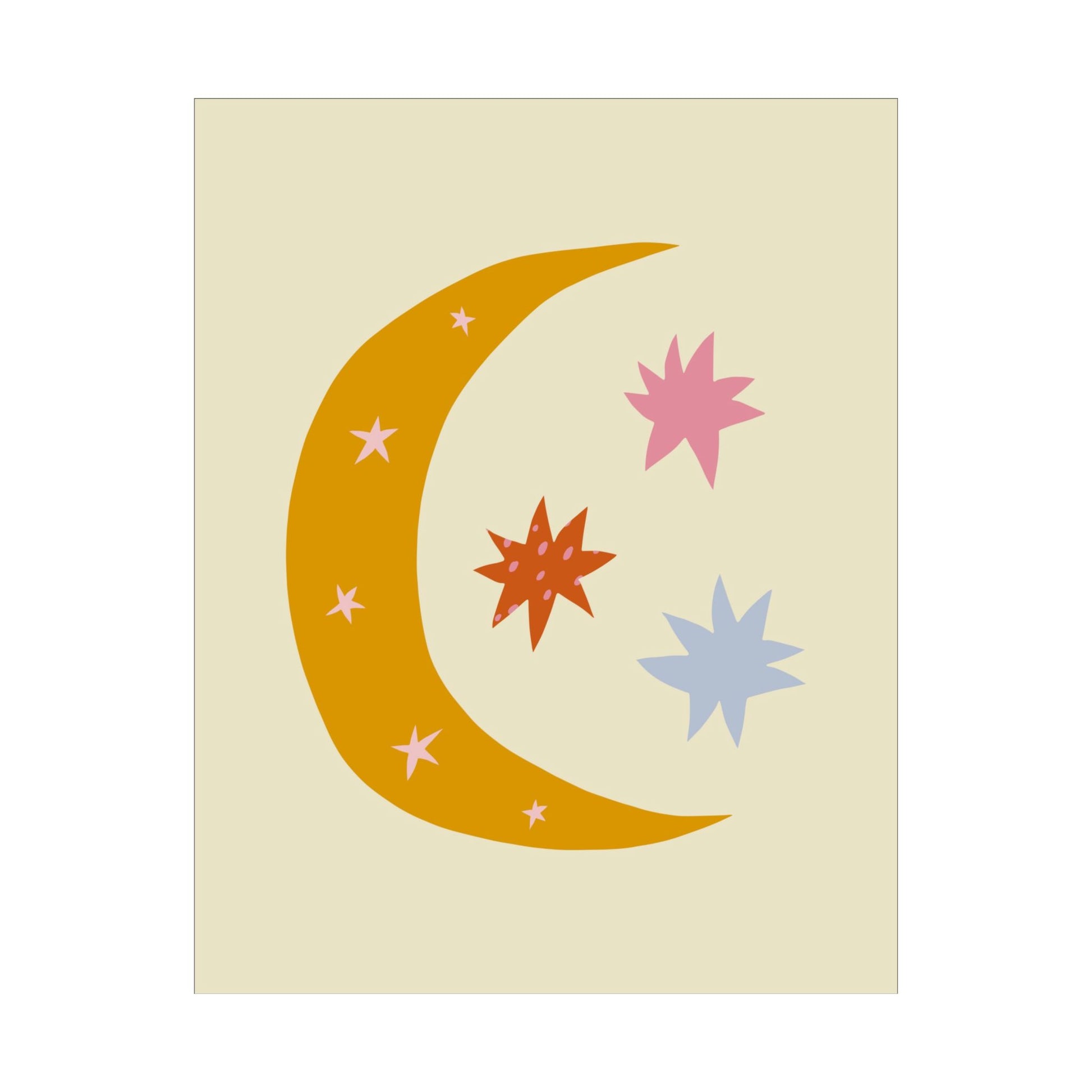 Moon & Stars Nursery Poster