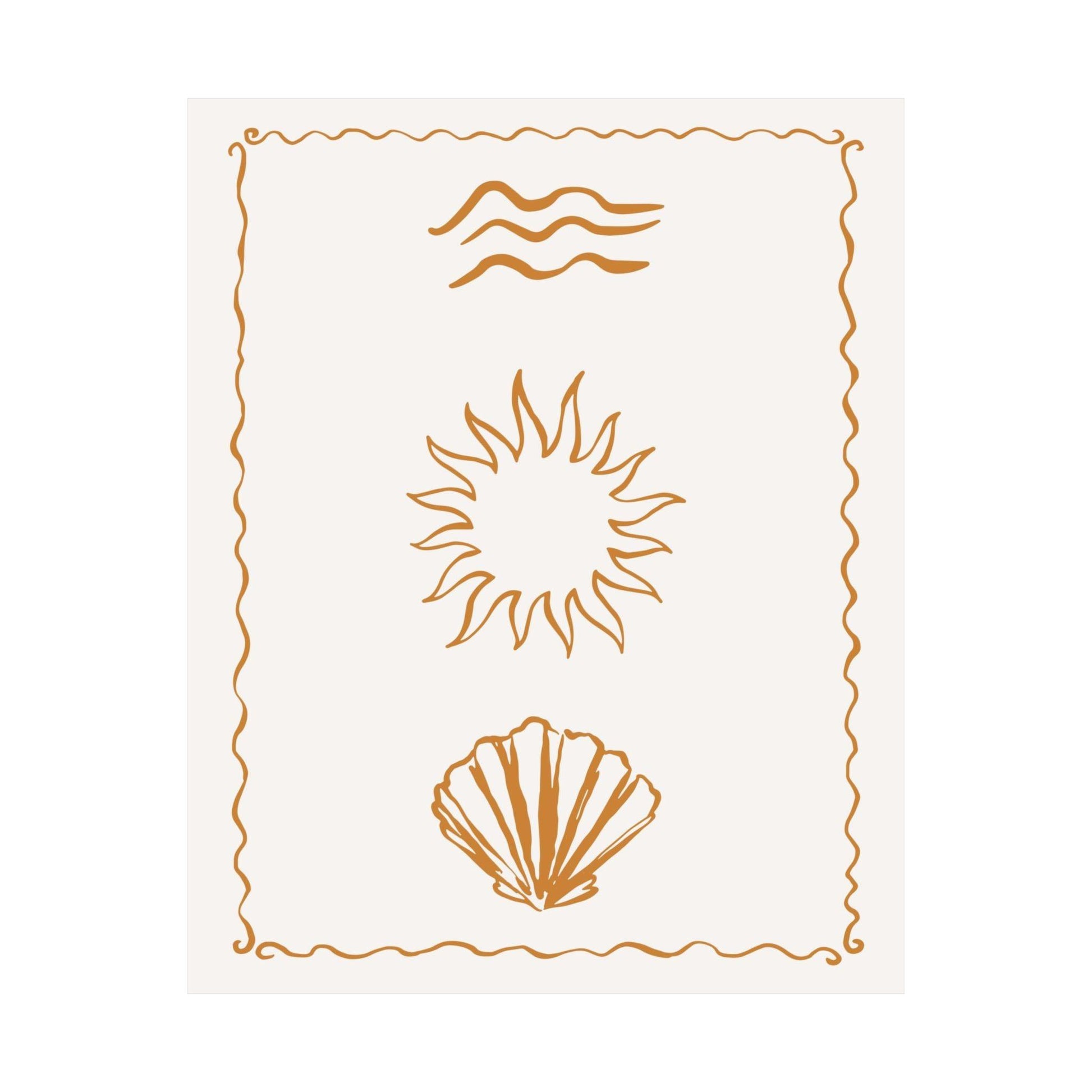 Sea, Sun, Sand Beach Poster