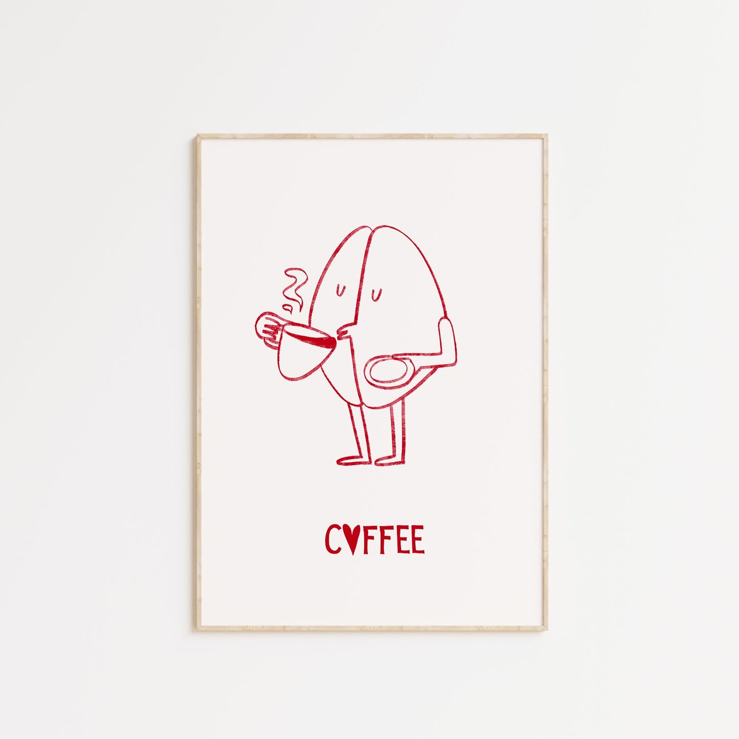 Coffee Lover Red Poster