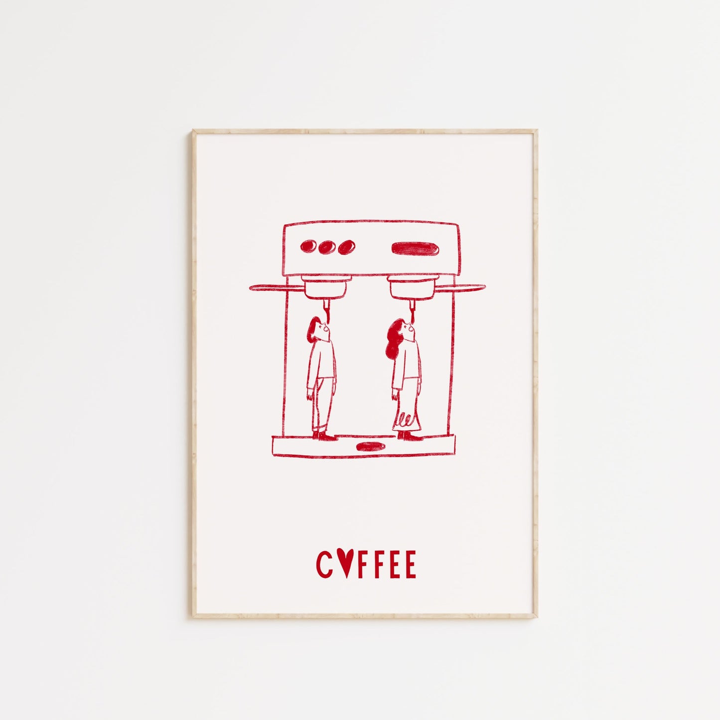 Coffee Lover Heart Poster