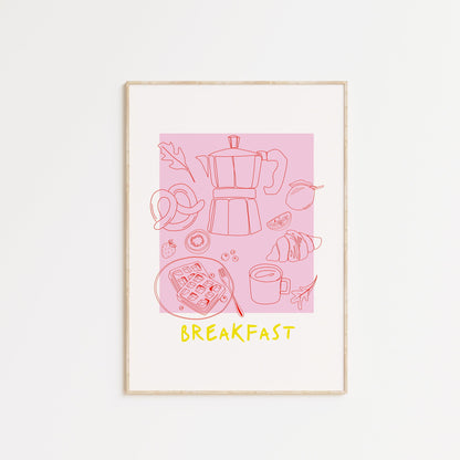 Breakfast and Coffee Poster