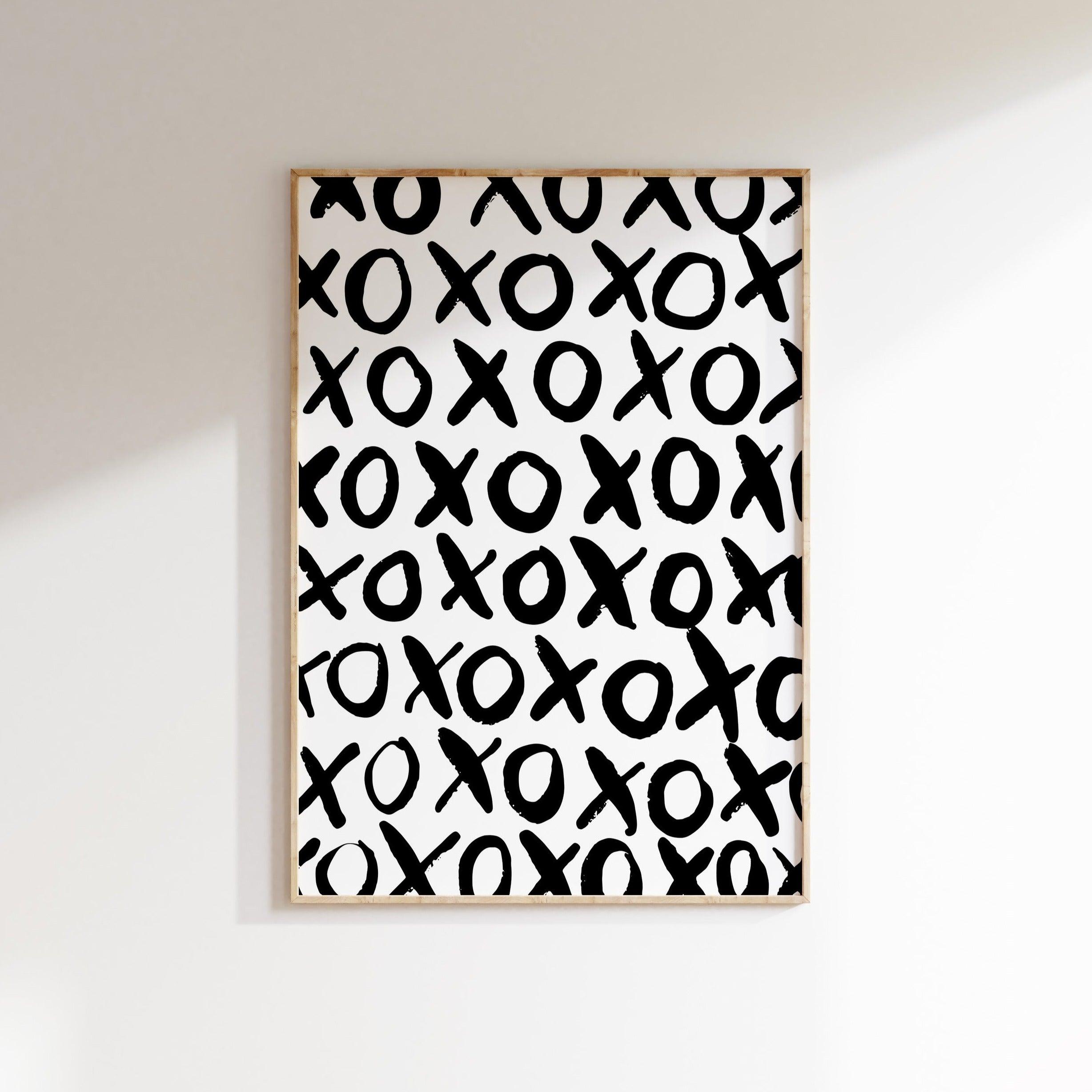 XoXo Black & White Poster