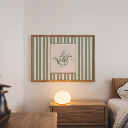 Classic Polo Player Equestrian Horizontal Poster