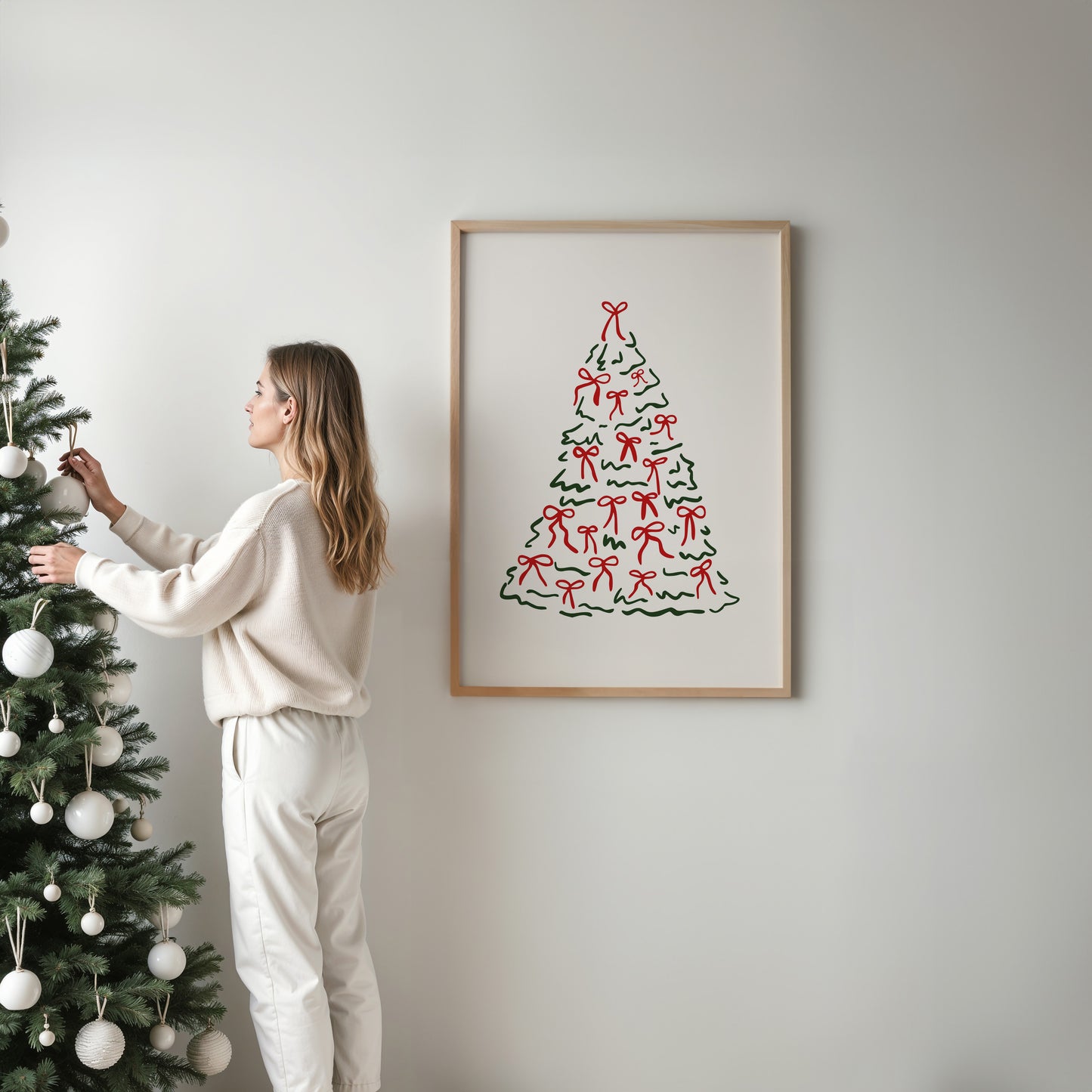Bow Christmas Tree Poster