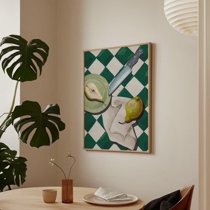 Green Breakfast Table Poster