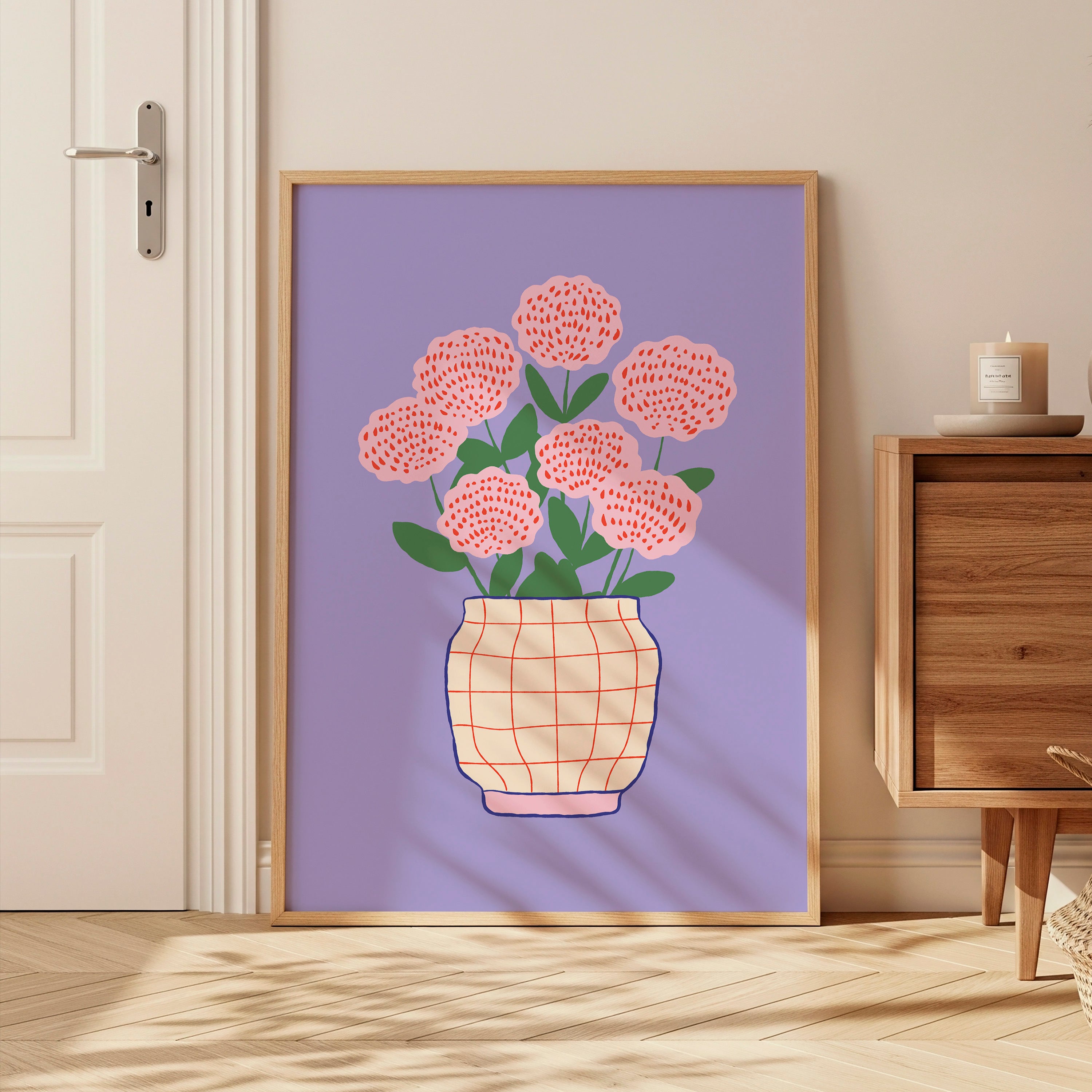 Hydrangeas Vase Poster