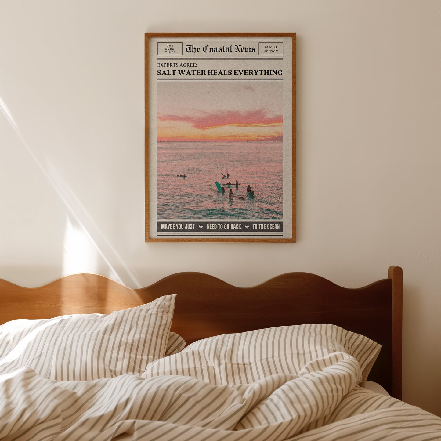 Grainy Salt Water Heals Everything Newspaper Poster