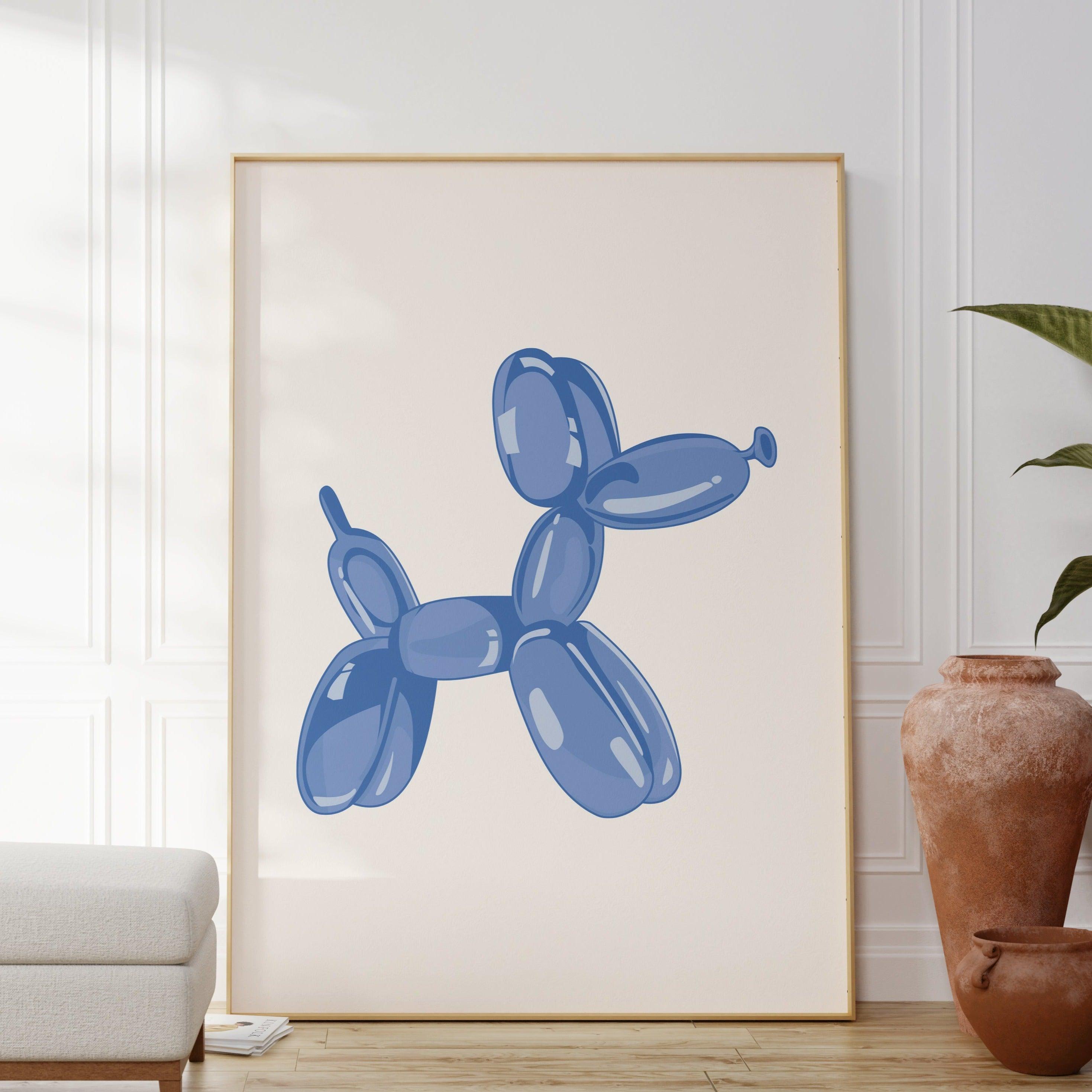 Balloon Dog Blue Poster