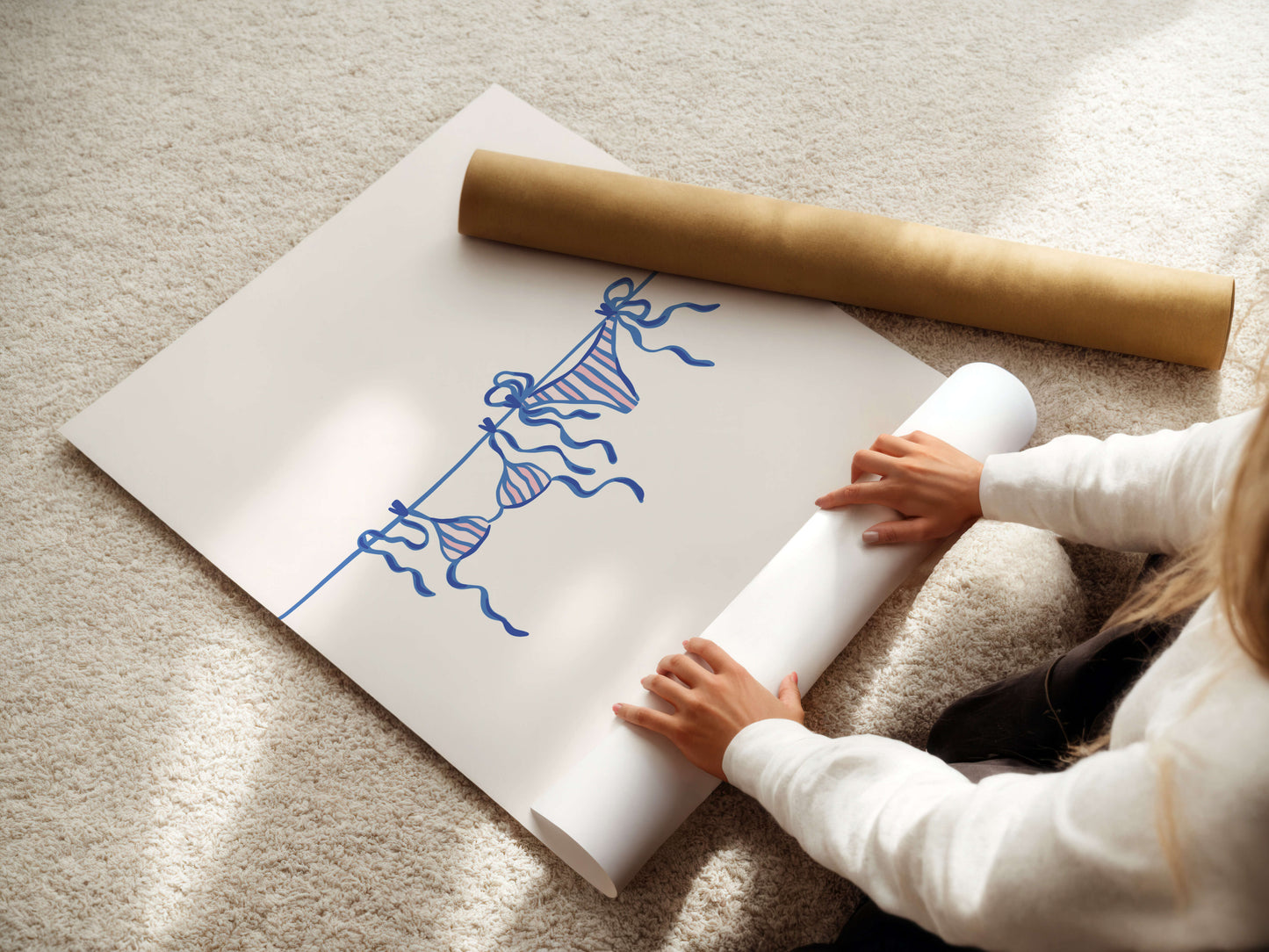 Bikini Line Drawing Poster