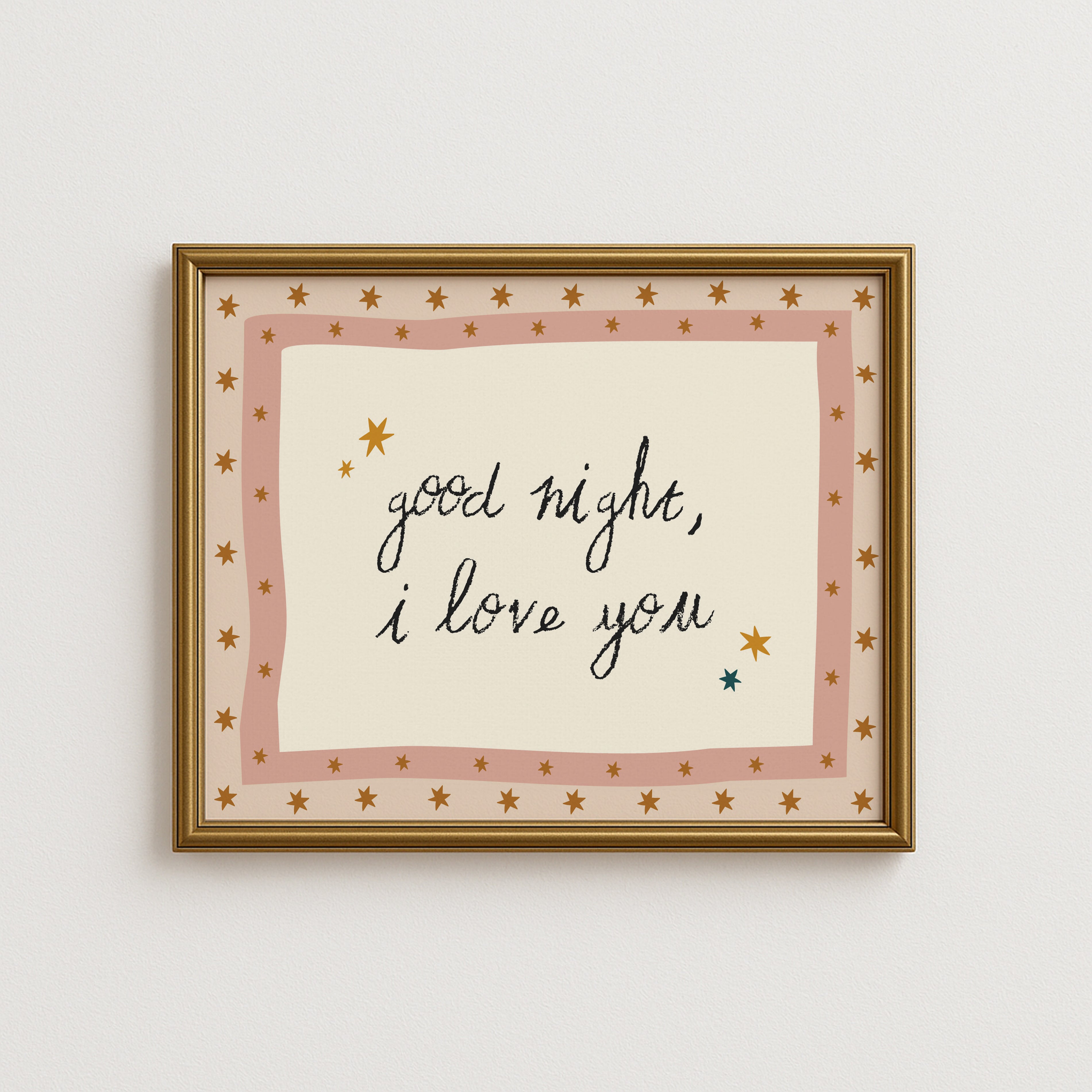 Good Night, I Love You Horizontal Poster
