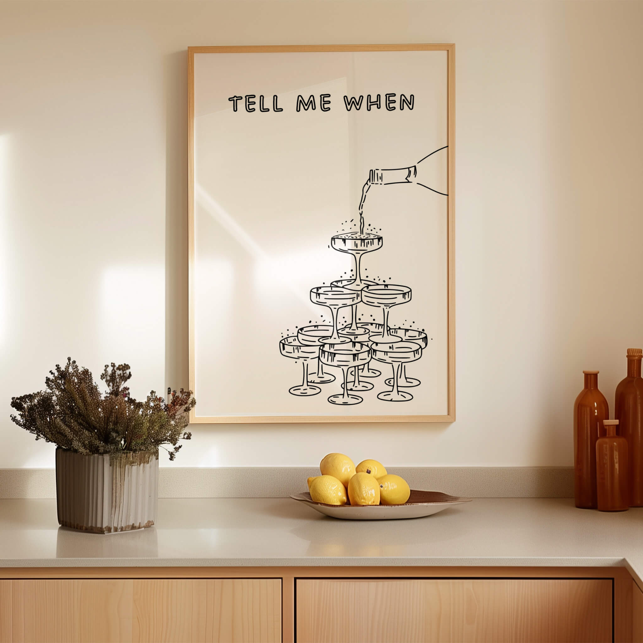 Tell Me When Black Poster