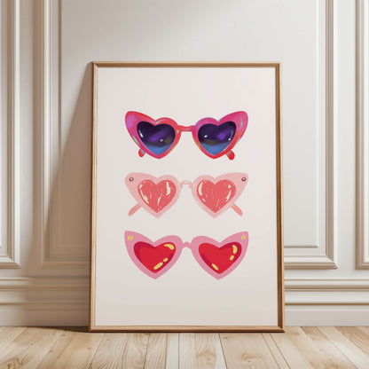 Heart Sunglasses Poster