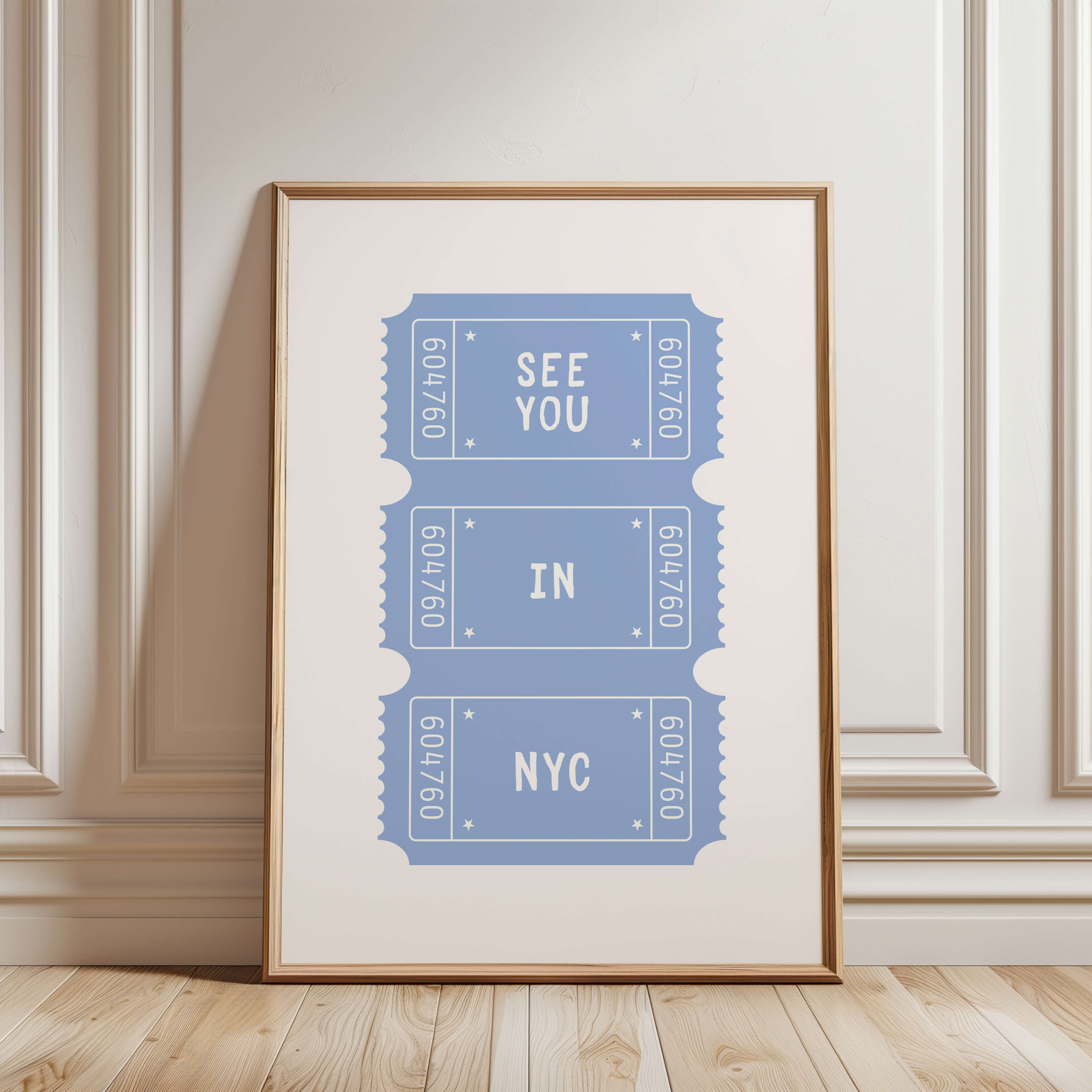 See You In NYC Blue Poster