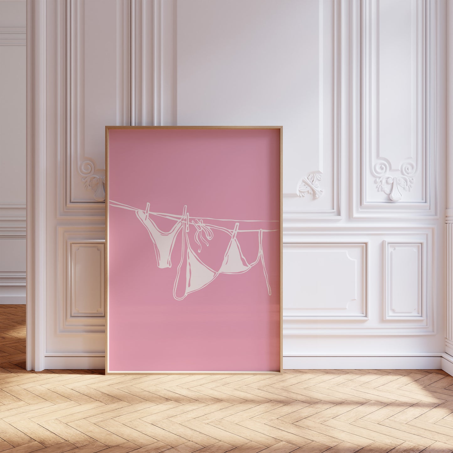 Bikini On Clothesline Poster