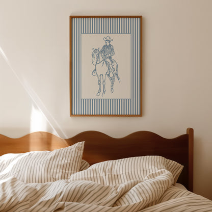 Cowboy Striped Poster