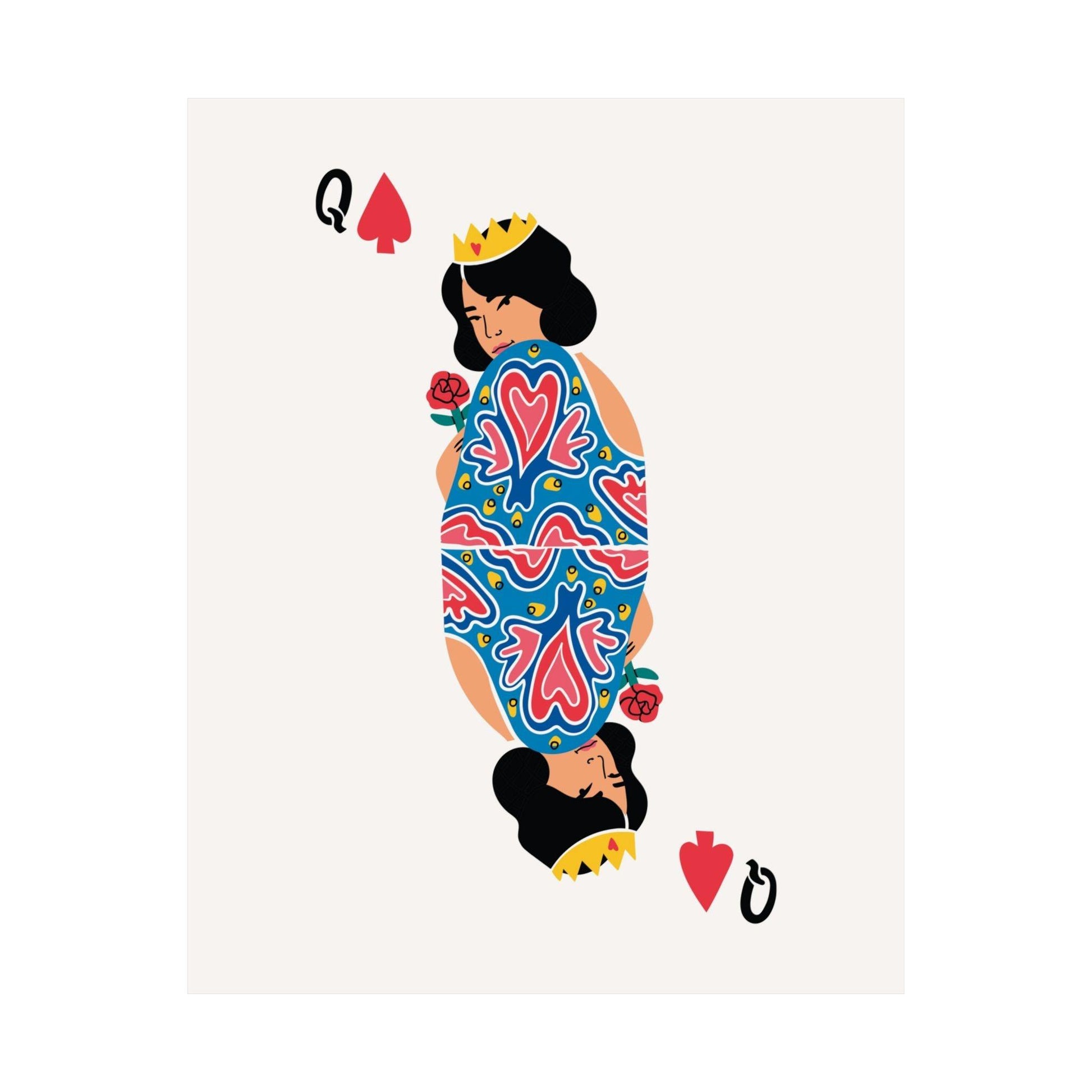 Queen of Spades Playing Card Poster