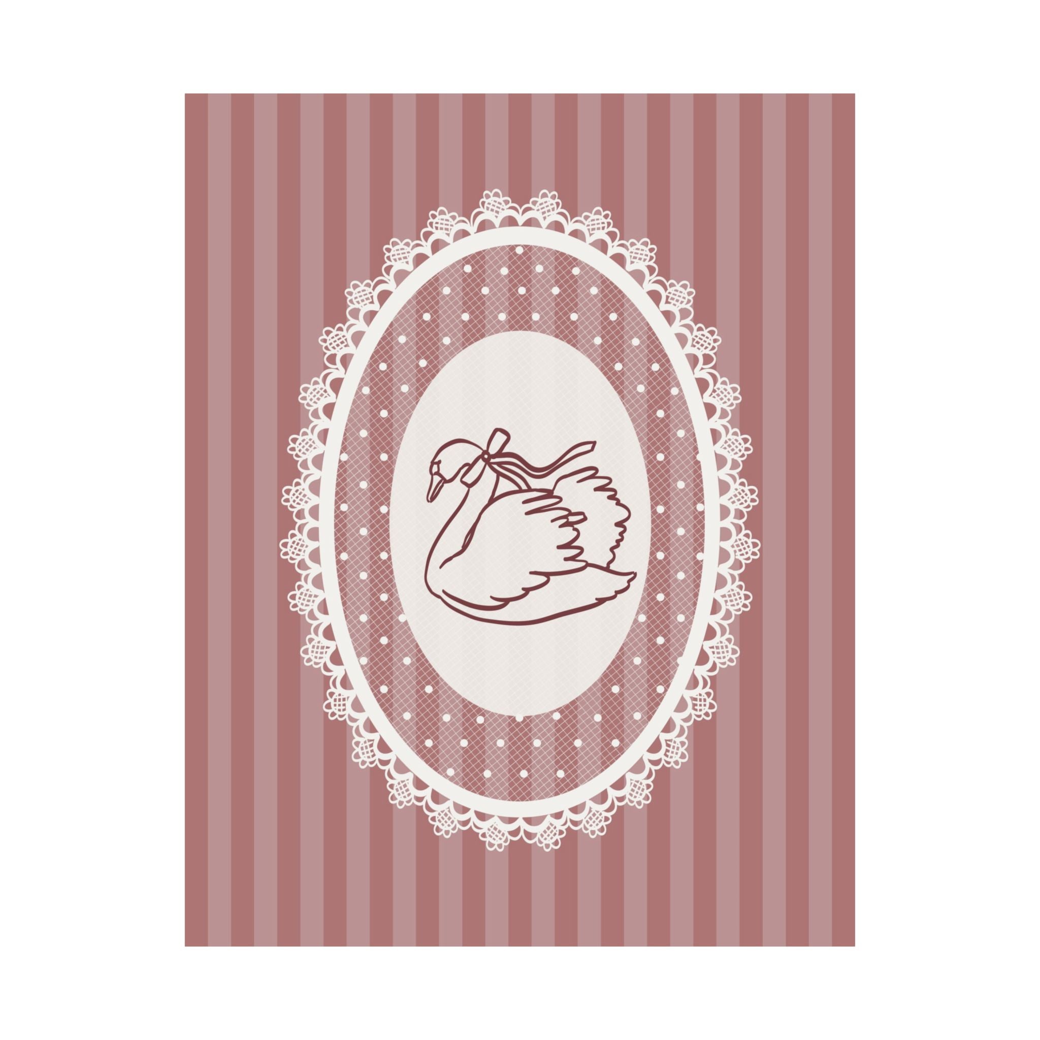 Lace Swan Pink Poster