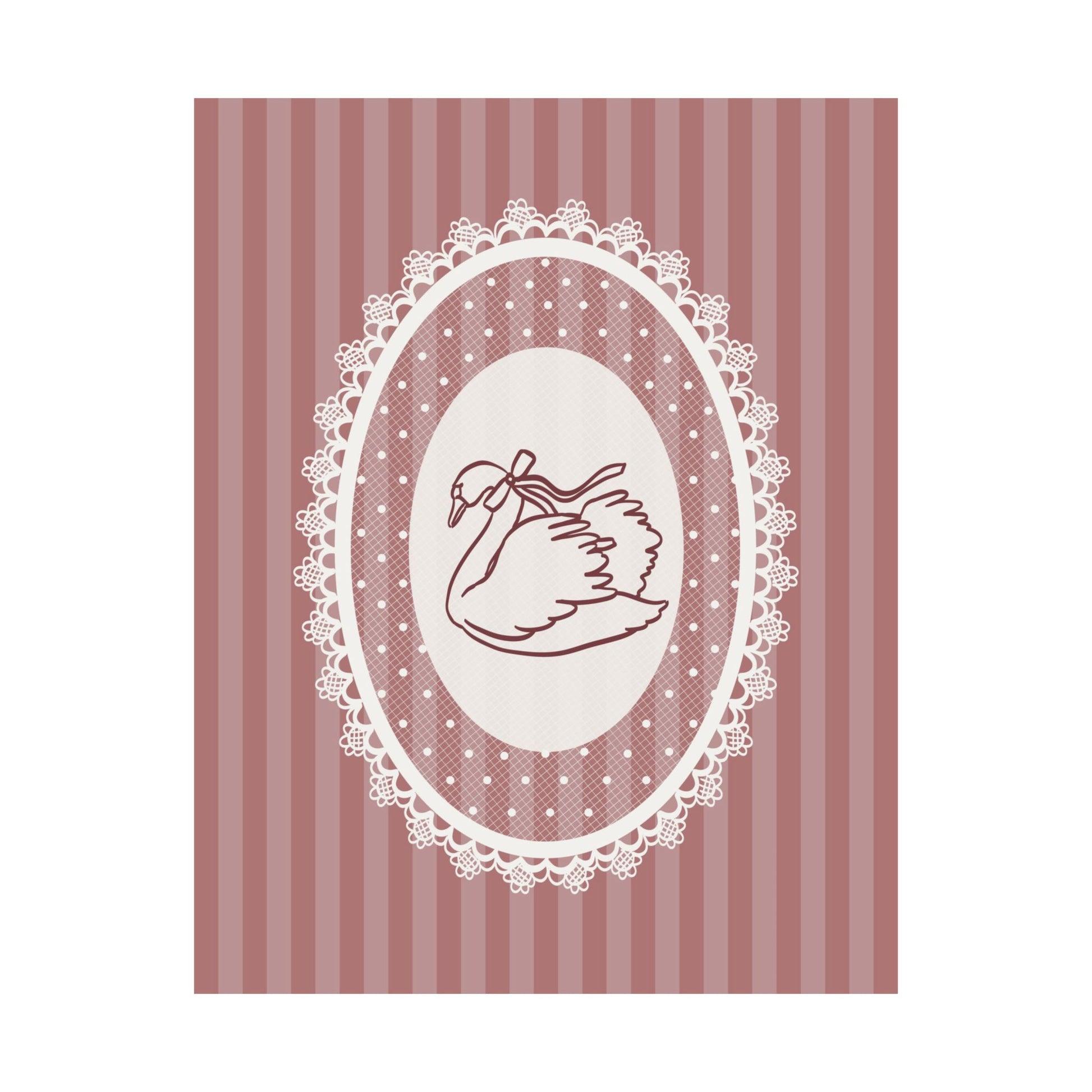 Lace Swan Pink Poster