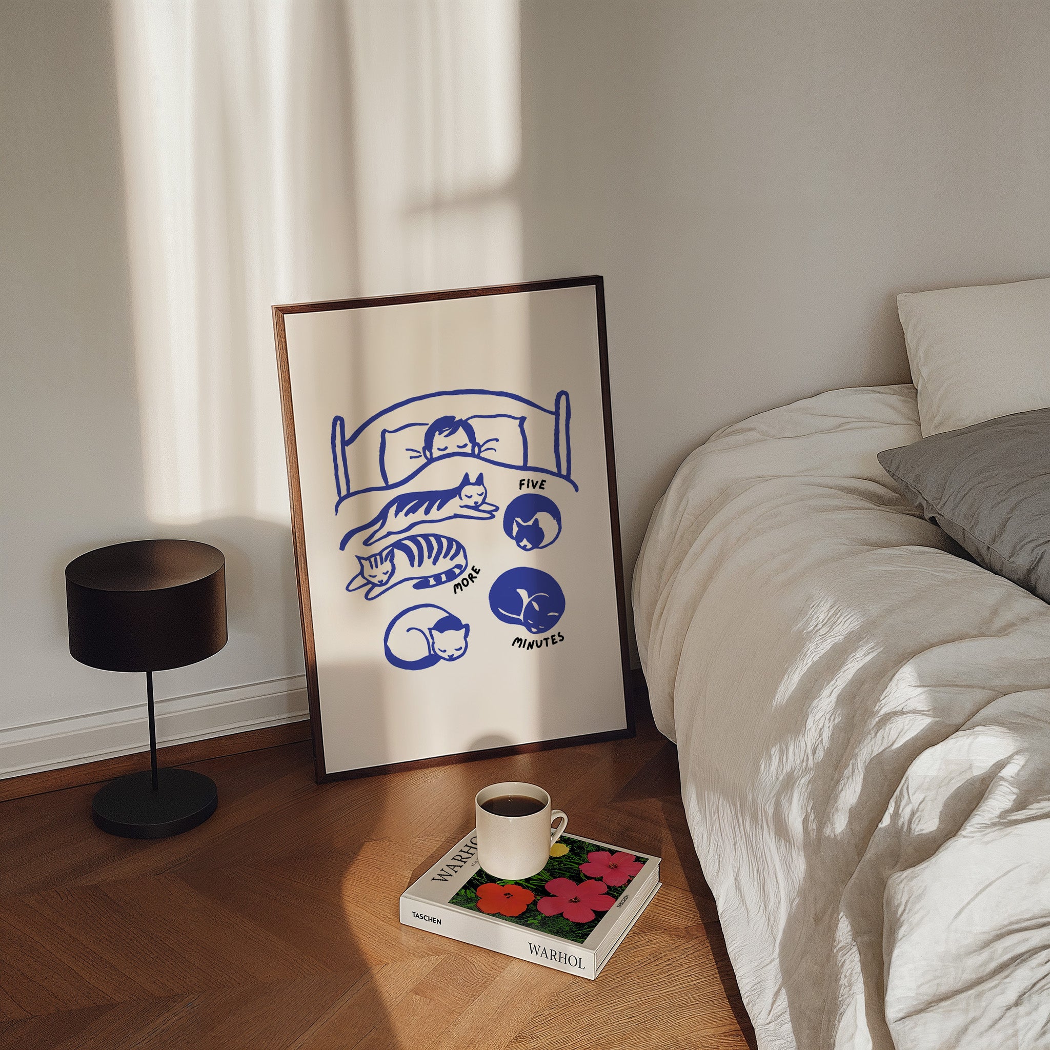 Five More Minutes Cat Poster