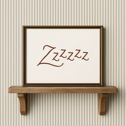 Zzzz Goodnight Horizontal Poster
