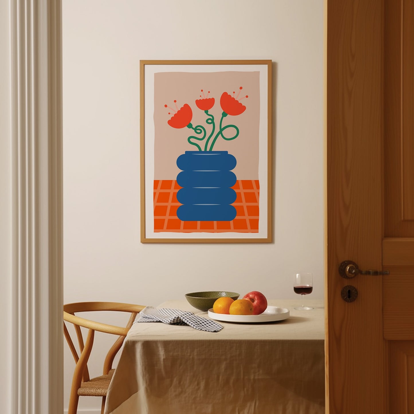 Colorful Orange Funky Poster