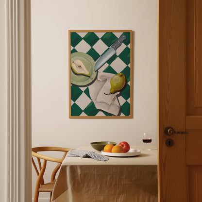 Green Breakfast Table Poster