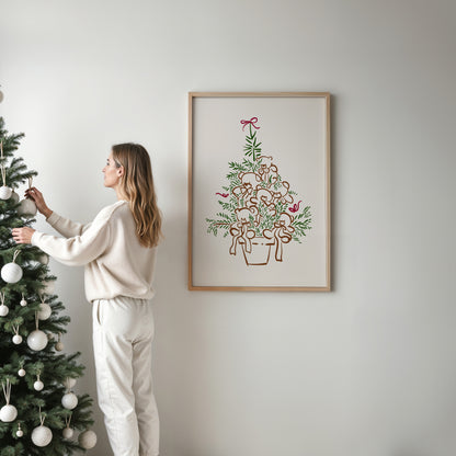 Teddy Bear Tree Christmas Poster