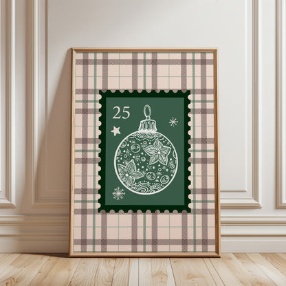 Christmas Ornament Stamp Poster