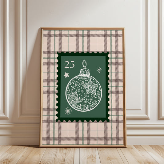 Christmas Ornament Stamp Poster