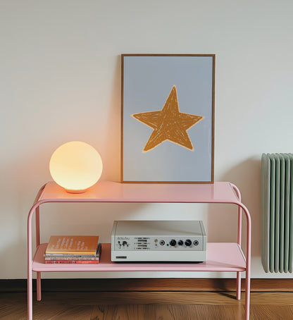 Hand Drawn Star Blue Poster