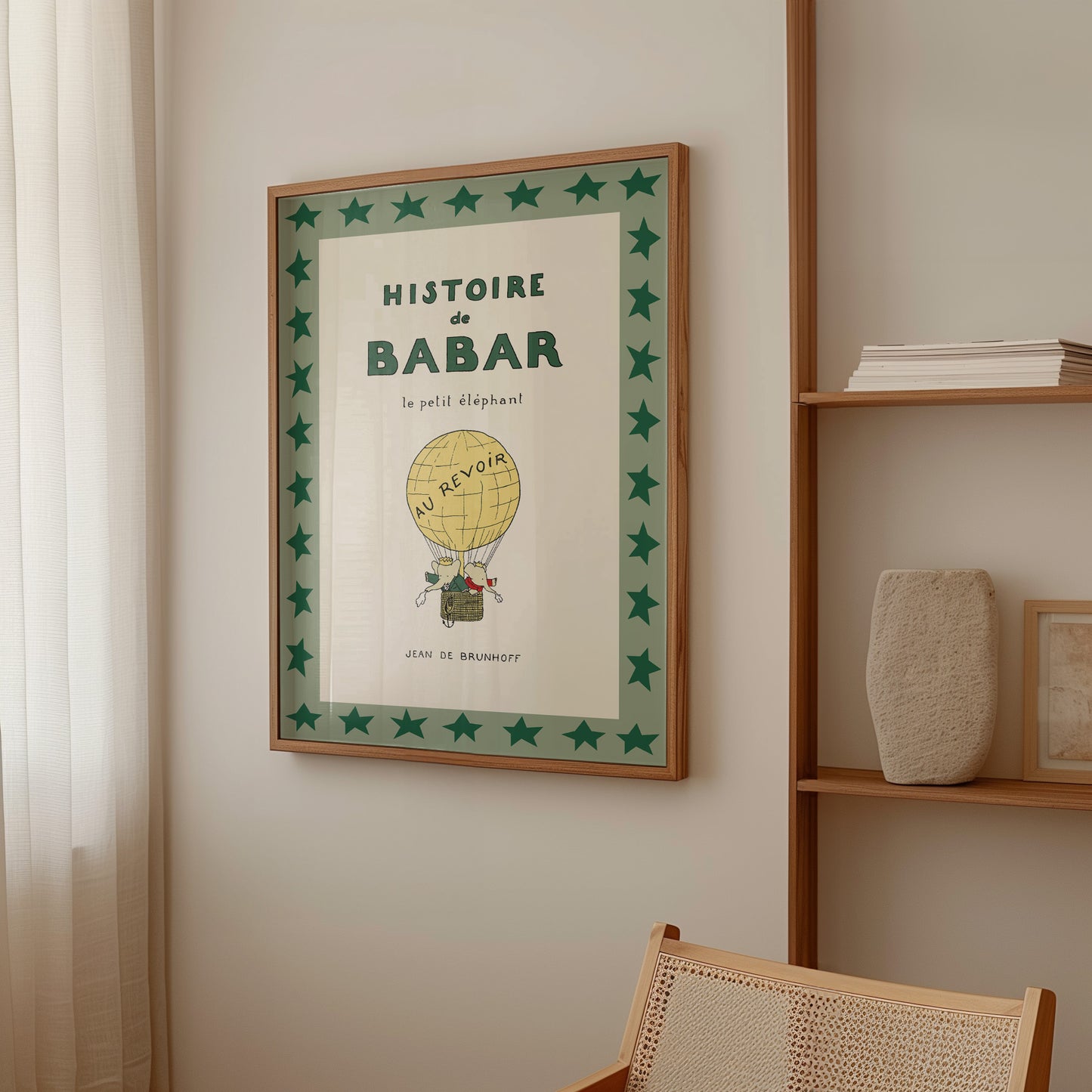 Babar Hot Air Balloon Poster